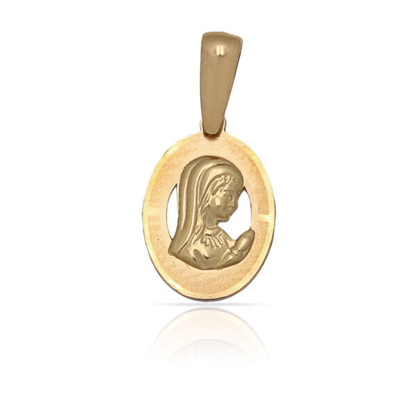 Medalla oro 18kl v. Niña - 10x14mm