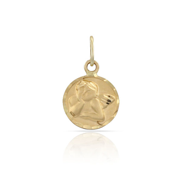Medalla oro 18kl lenteja angel - 8mm