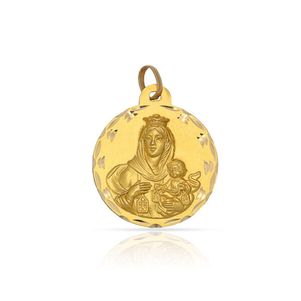 Medalla oro 18kl v. Del carmen - 17mm