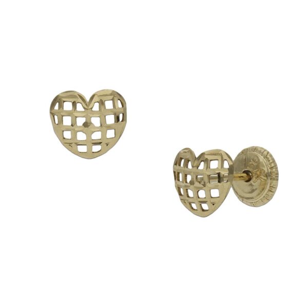 Pendientes oro 18kl corazon - 6mm