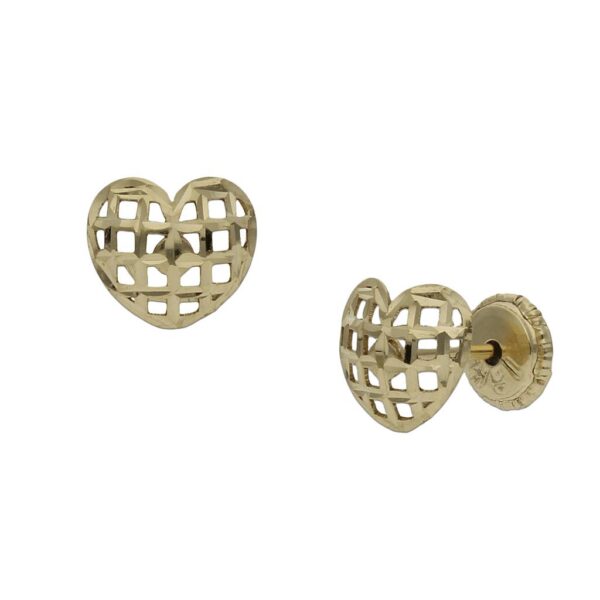 Pendientes oro 18kl corazon - 7mm