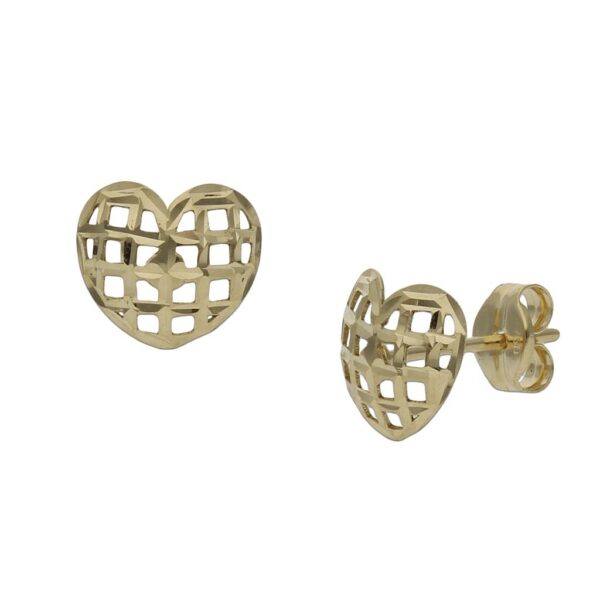 Pendientes oro 18kl corazon - 8mm