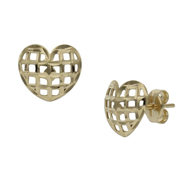 Pendientes oro 18kl corazon - 9mm