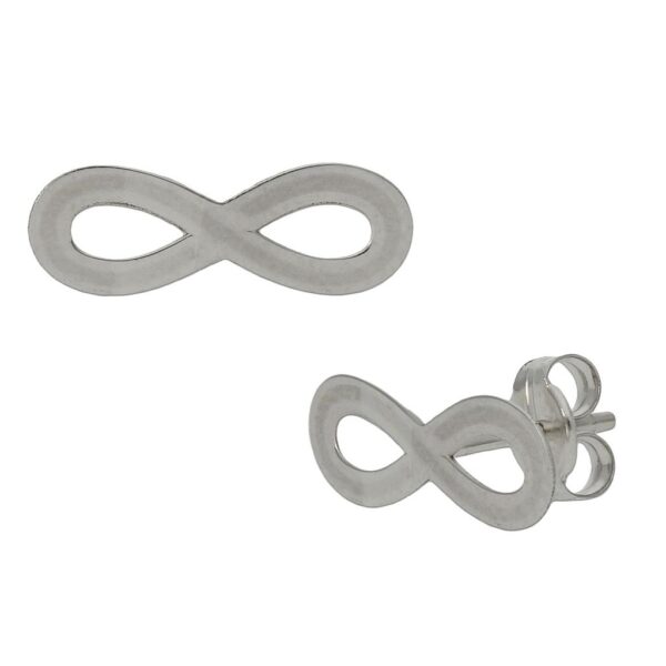 Pendientes oro blanco 18kl infinito