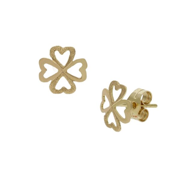 Pendientes oro 18kl trebol - 8.50mm - agotado temporalmente