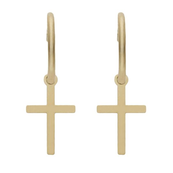 Aros oro 18kl cruz - 5.50mm