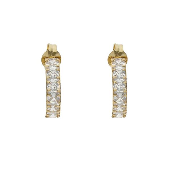 Aros oro 18kl + circonitas
