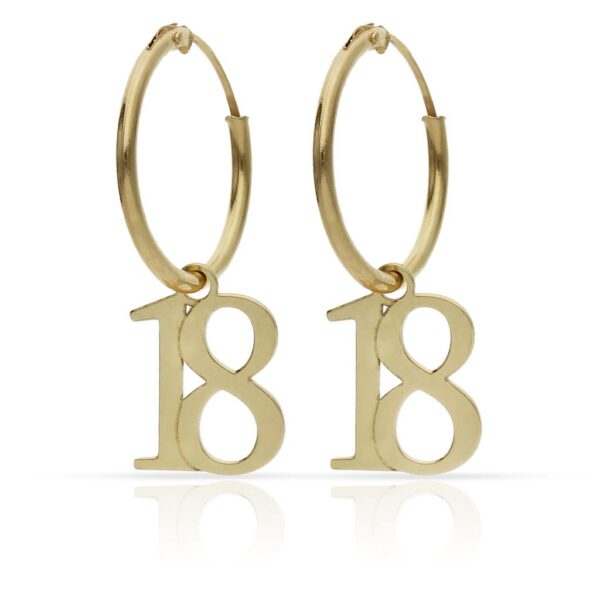 Aros oro 18kl numeros