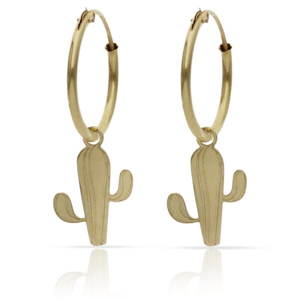Aros oro 18kl cactus