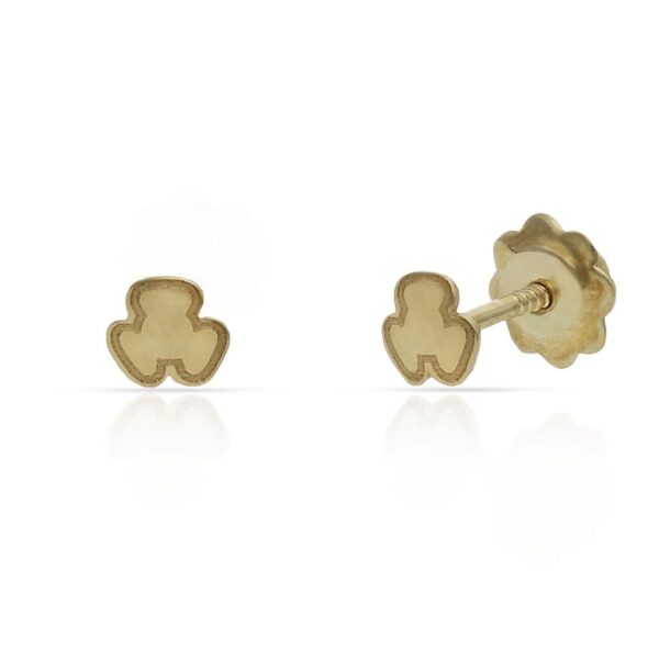 Pendientes oro 18kl trebol