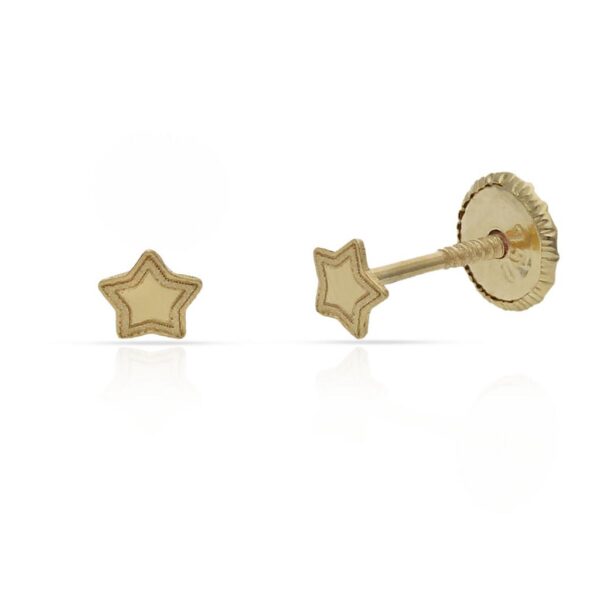 Pendientes oro 18kl estrellas
