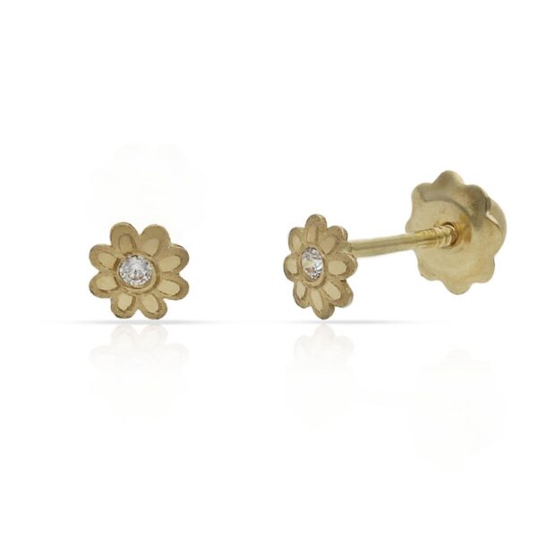 Pendientes oro 18kl margaritas
