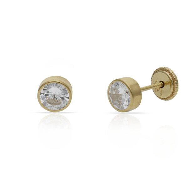 Pendientes oro 18kl redondos