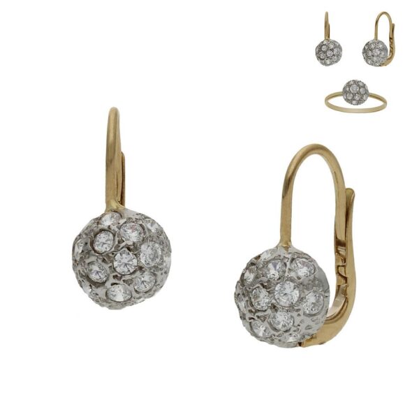 Pendientes oro 18kl circonitas