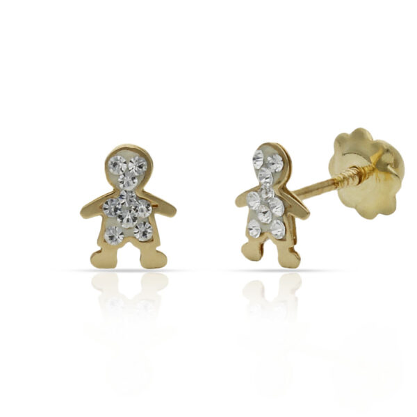 Pendientes oro 18kl niño pequeño