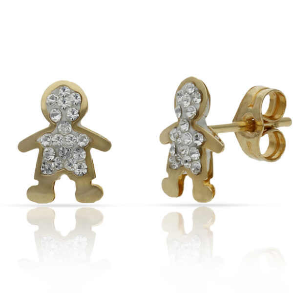 Pendientes oro 18kl niño grande