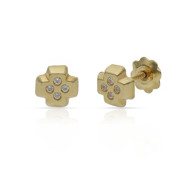 Pendientes oro 18kl circonitas