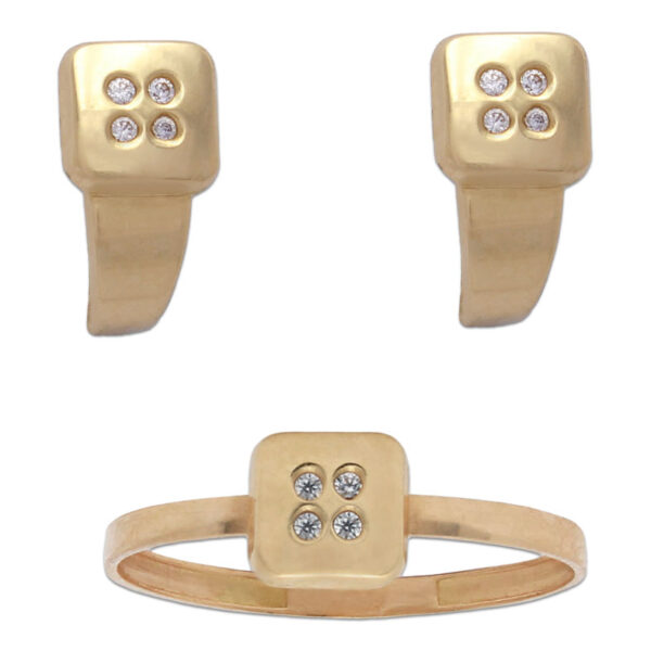 Pendientes oro 18kl circonitas