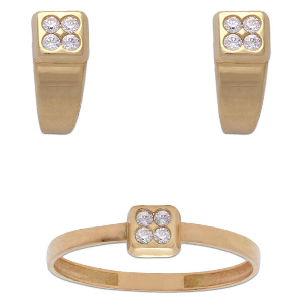 Pendientes oro 18kl circonitas