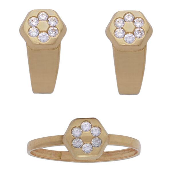 Pendientes oro 18kl circonitas