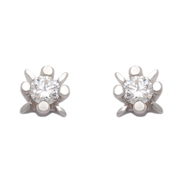 Pendientes oro blanco 18kl circonitas