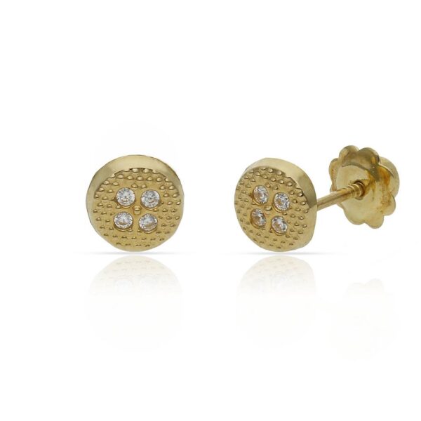 Pendientes oro 18kl redondos