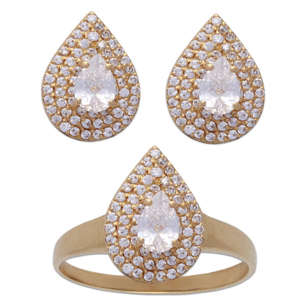 Pendientes oro 18kl circonitas