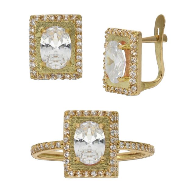 Pendientes oro 18kl circonitas