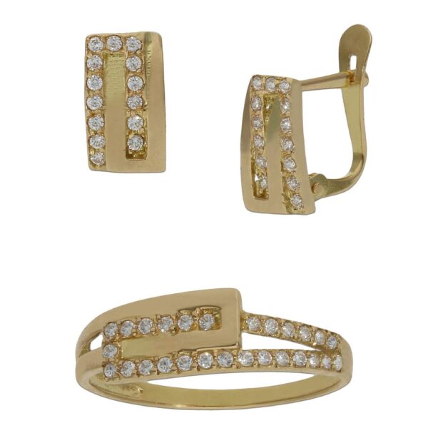 Pendientes oro 18kl circonitas