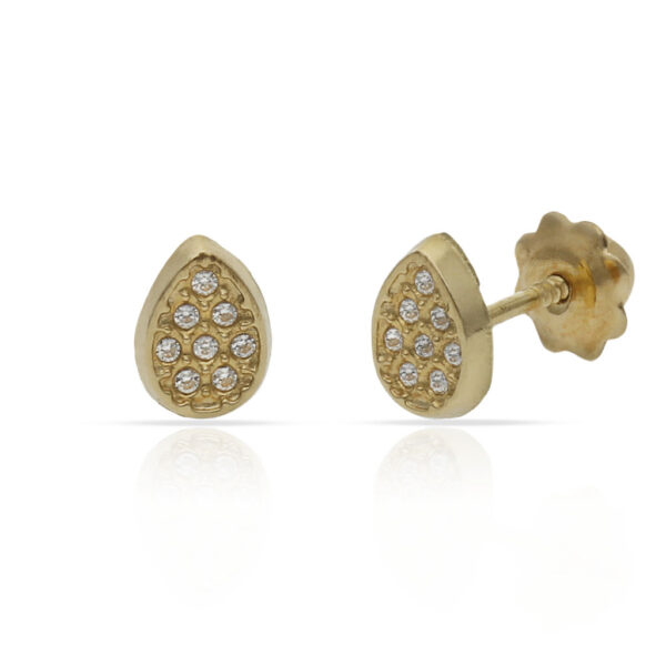 Pendientes oro 18kl gota