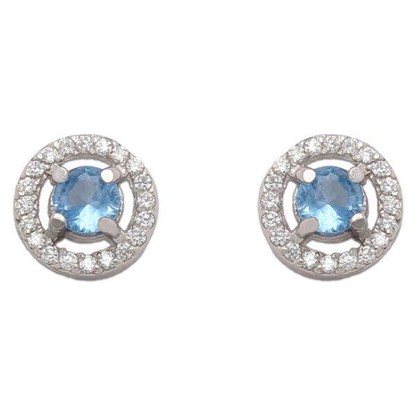 Pendientes oro blanco 18kl redondos