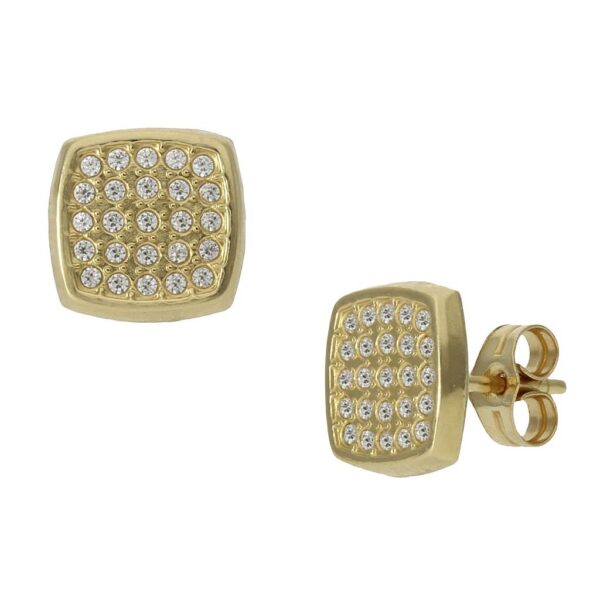 Pendientes oro 18kl cuadrados - 8x8mm