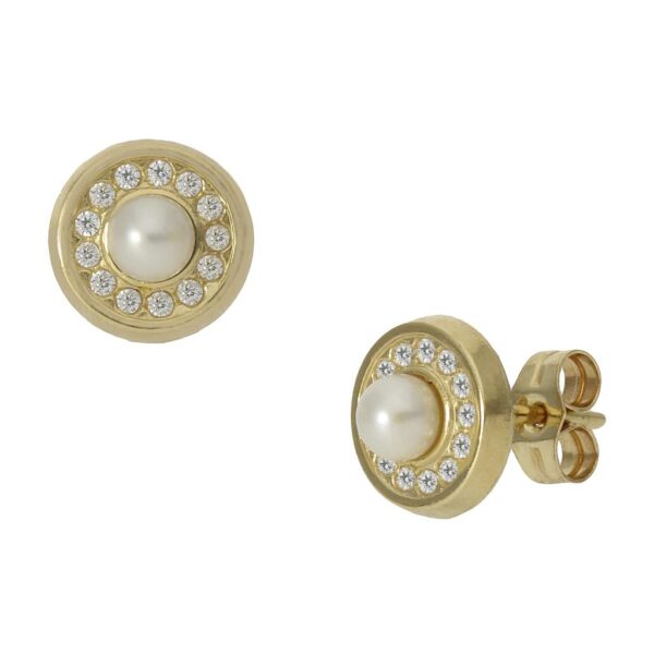 Pendientes oro 18kl perlas - 8mm