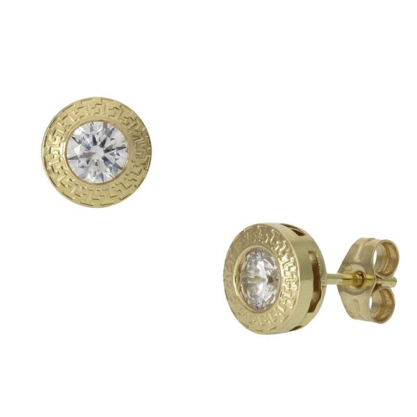Pendientes oro 18kl chaton - 7.5mm