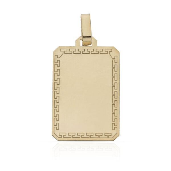 Placas oro 18kl greca - 19x28mm