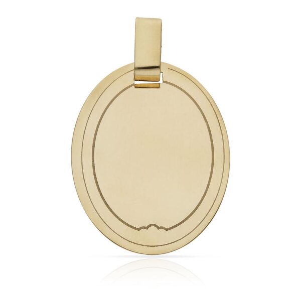 Placa oro 18kl oval - 26x33mm