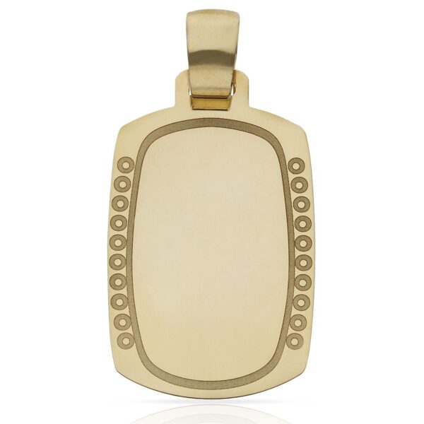 Placa oro 18kl circulo - 26x38mm
