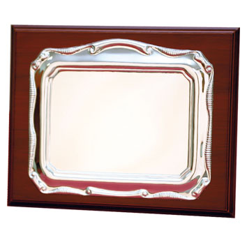 Placa homenaje aluminio 26x21 - 18x15.50