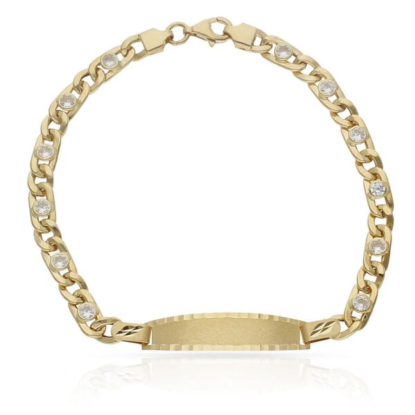 Pulsera oro 18kl troquelada circonitas