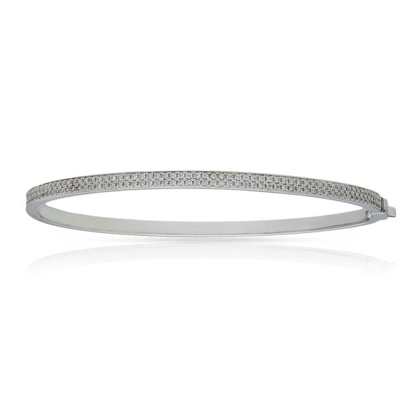 Brazalete oro blanco 18kl circonitas
