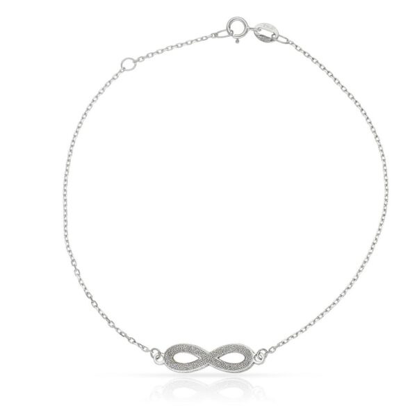 Pulsera oro blanco 18kl infinito