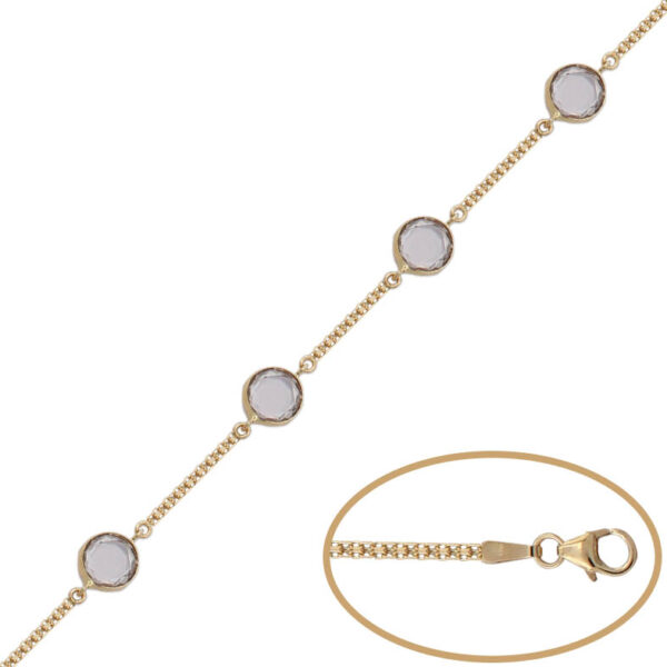 Pulsera oro 18kl bismark circonitas