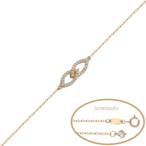 Pulsera oro 18kl circonitas