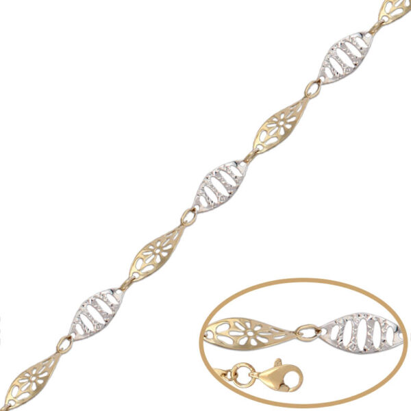 Pulsera oro 18kl bicolor