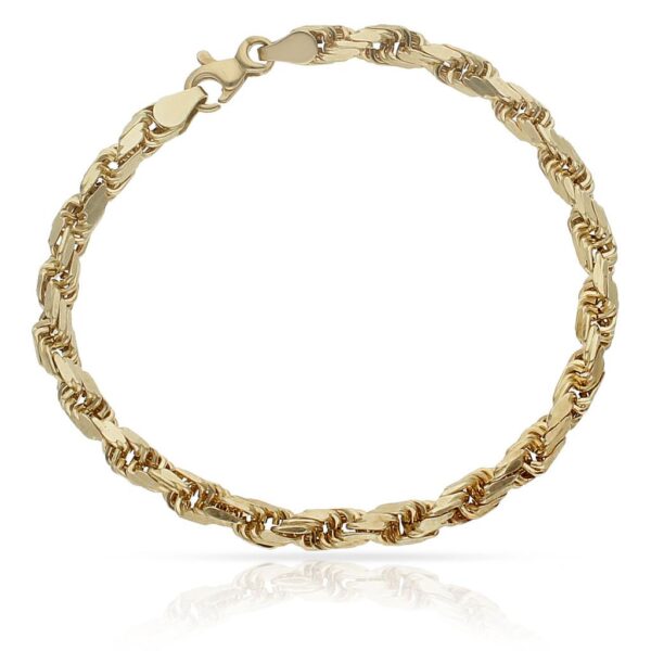 Pulsera oro 18k salomonica tallada - 4.50mm