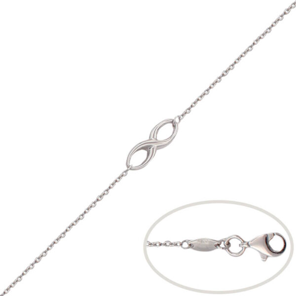 Pulsera oro blanco 18kl infinito