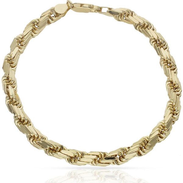 Pulsera oro 18kl salomonica tallada - 6mm