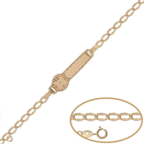 Pulsera oro 18kl reloj - 13cm