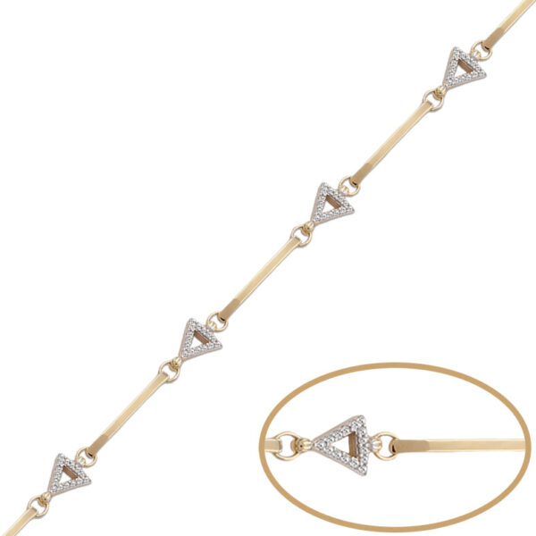Pulsera oro 18kl circonitas