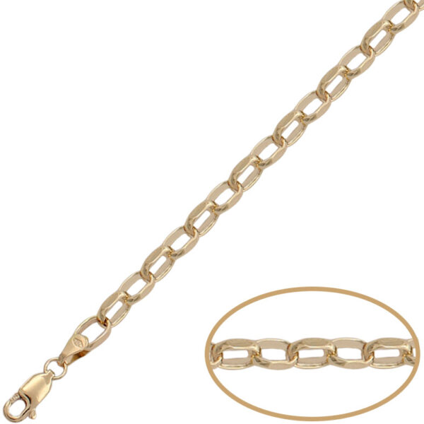 Pulsera oro 18kl rolot alargado - 4.50mm